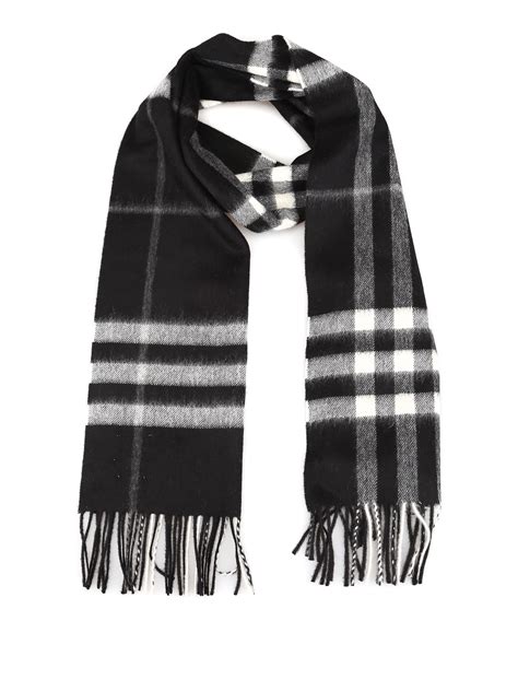 burberry black and white|burberry white cashmere scarf.